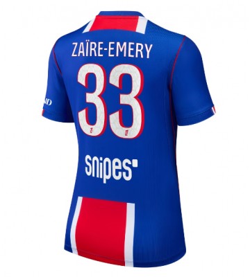 Paris Saint-Germain Warren Zaire-Emery #33 Hjemmebanetrøje Dame 2026-27 Kortærmet Paris Saint-Germain Warren Zaire-Emery #33 Hjemmebanetrøje Dame 2026-27 Kortærmet